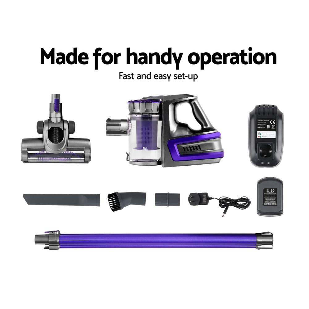 Marlook Stick Vacuum Cleaner Bagless Cordless 150W Purple