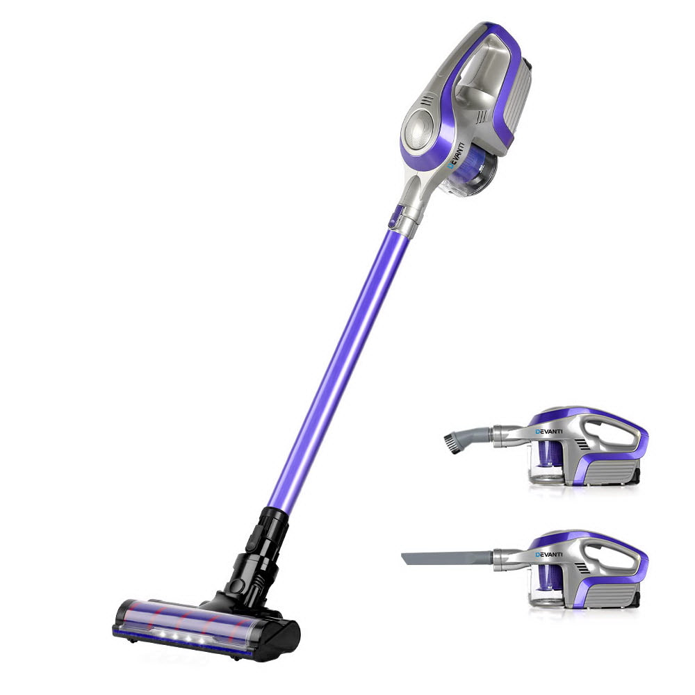 Marlook Stick Vacuum Cleaner Roller Brush Cordless 150W Purple