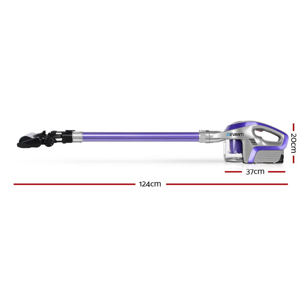 Marlook Stick Vacuum Cleaner Roller Brush Cordless 150W Purple