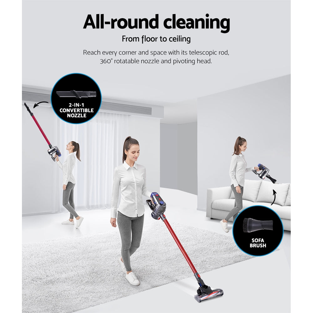 Marlook Stick Vacuum Cleaner HEPA Filter Red 150W