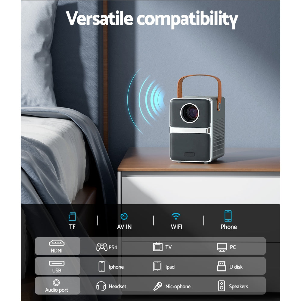 Marlook Portable Mini Video Projector 4K Wifi Home Theater HDMI Support 1080P