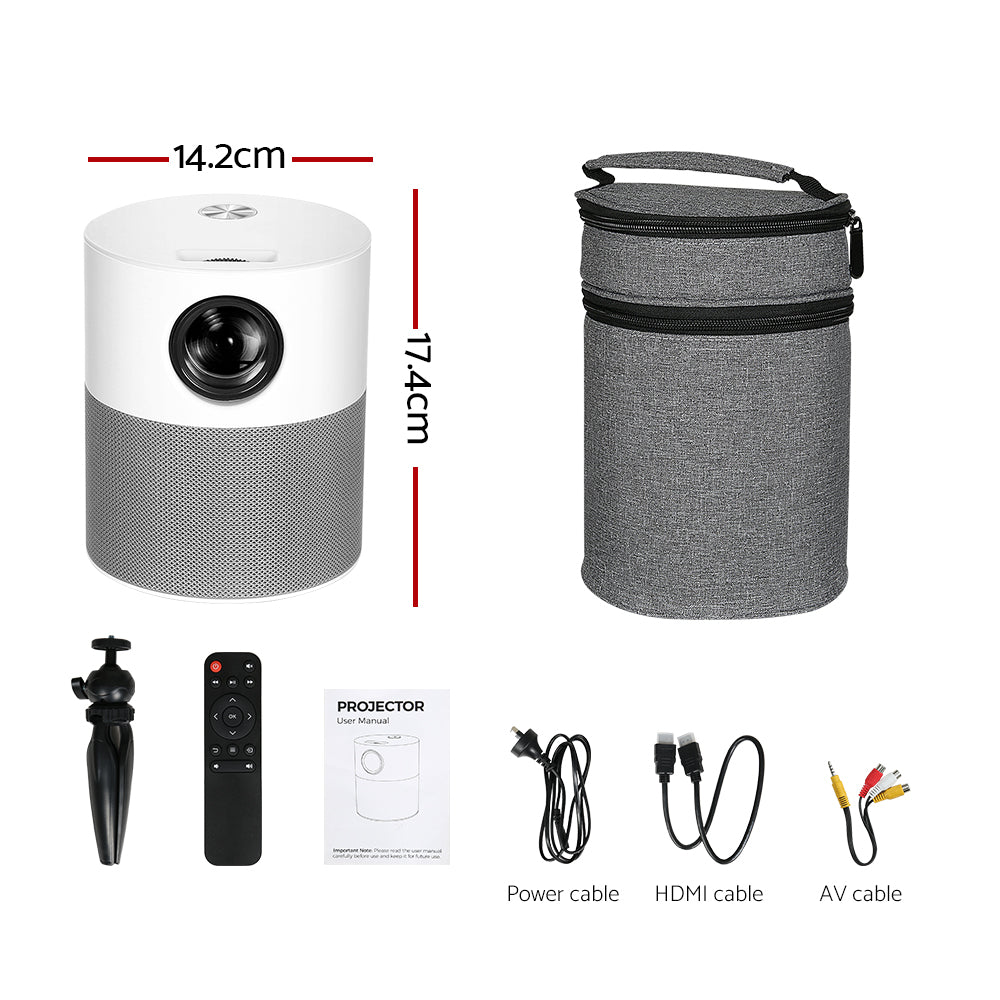Marlook Portable Mini Video Projector 1080P Wifi Home Theater HDMI Carry Bag