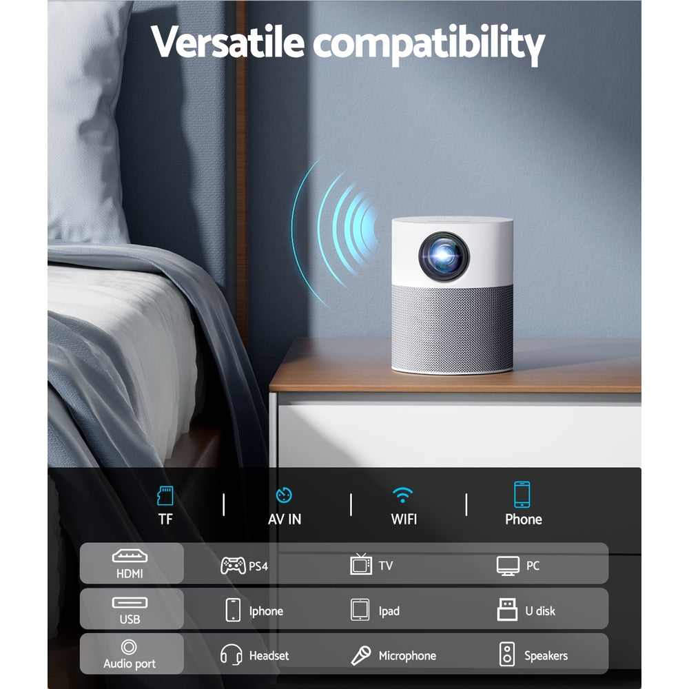 Marlook Portable Mini Video Projector 1080P Wifi Home Theater HDMI Carry Bag
