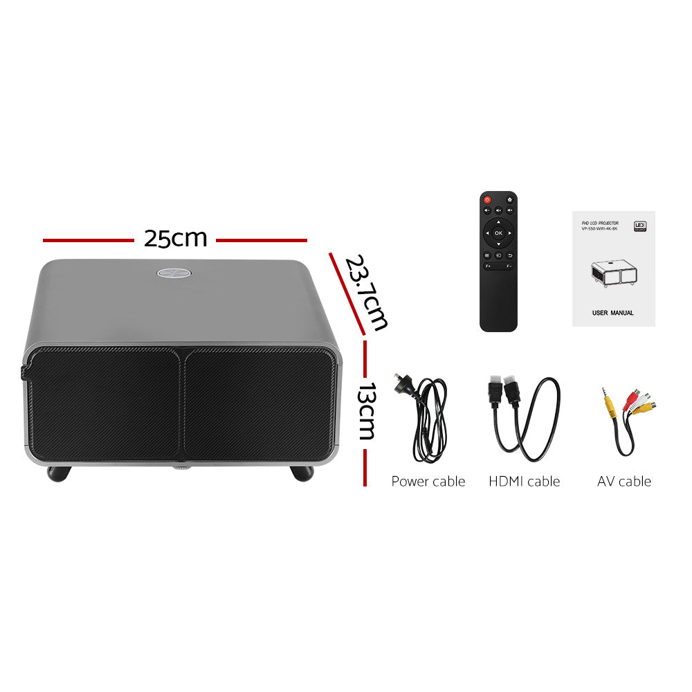 Marlook Portable Wifi Video Projector 4K 2.4G/5G Home Theater HDMI 1080P