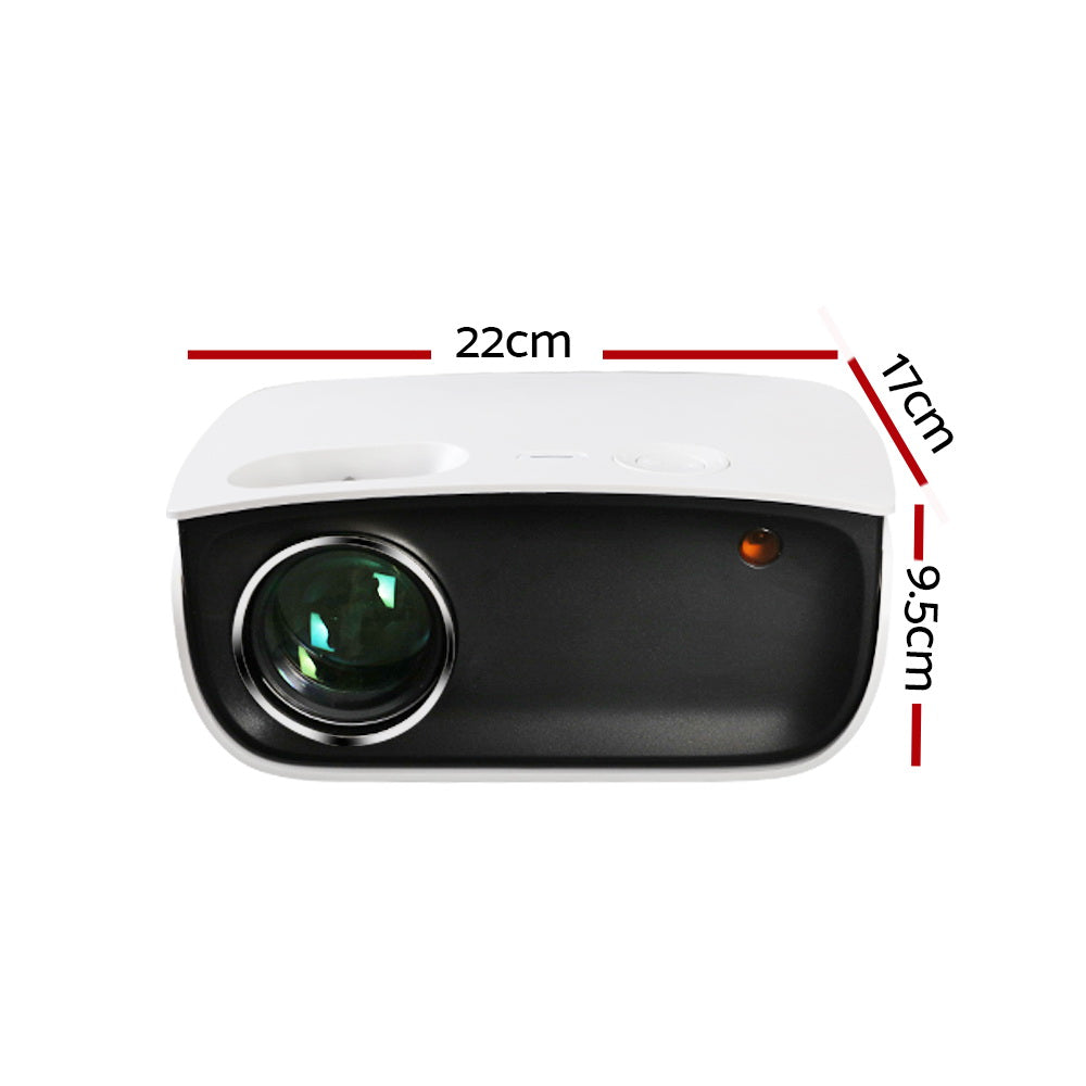 Marlook Portable Mini Video Projector 1080P Wifi Home Theater HDMI White
