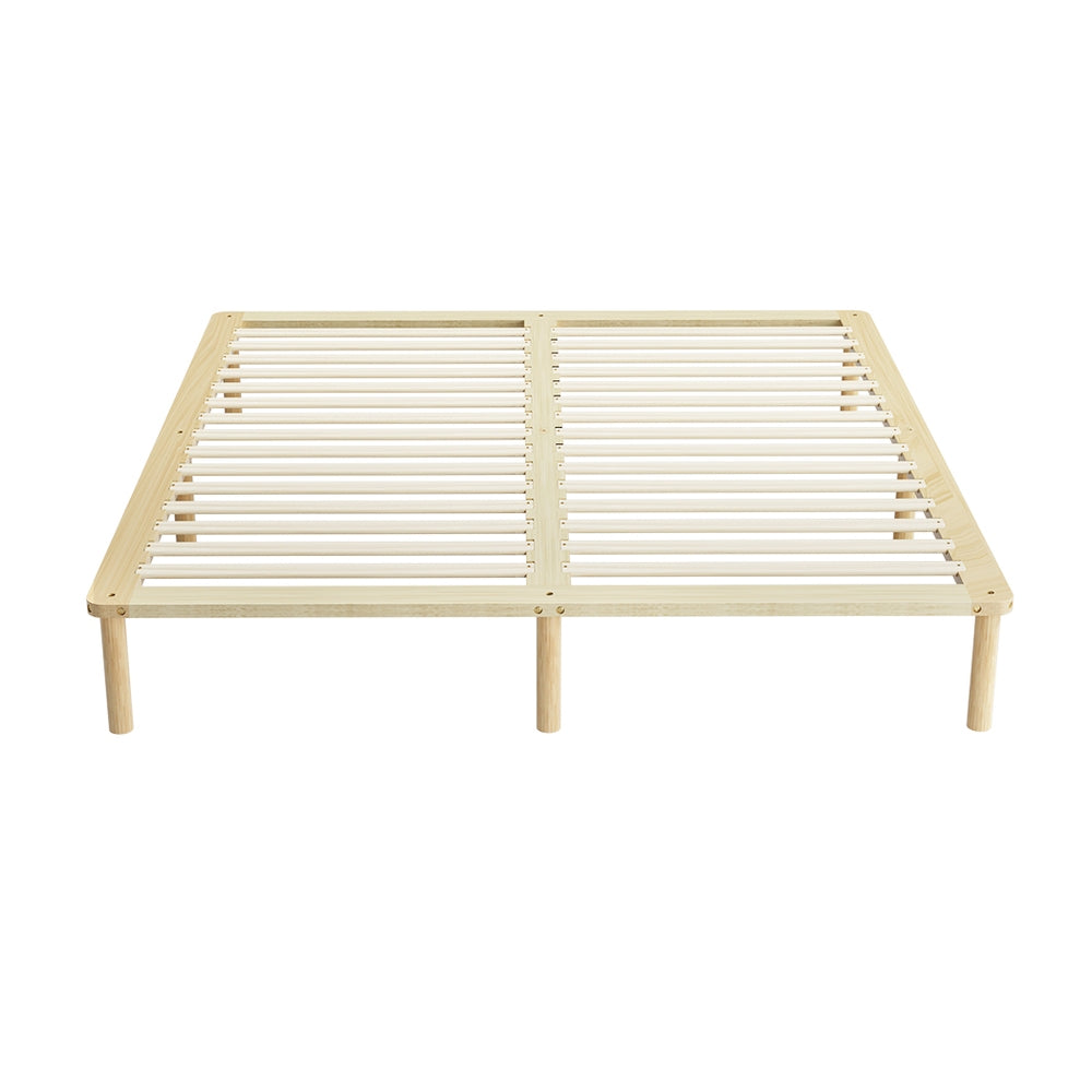 Marlook Bed Frame King Size Wooden Base Mattress Platform Timber Pine AMBA