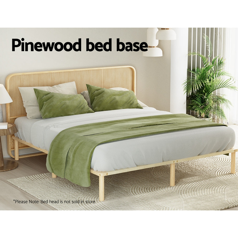 Marlook Bed Frame King Size Wooden Base Mattress Platform Timber Pine AMBA