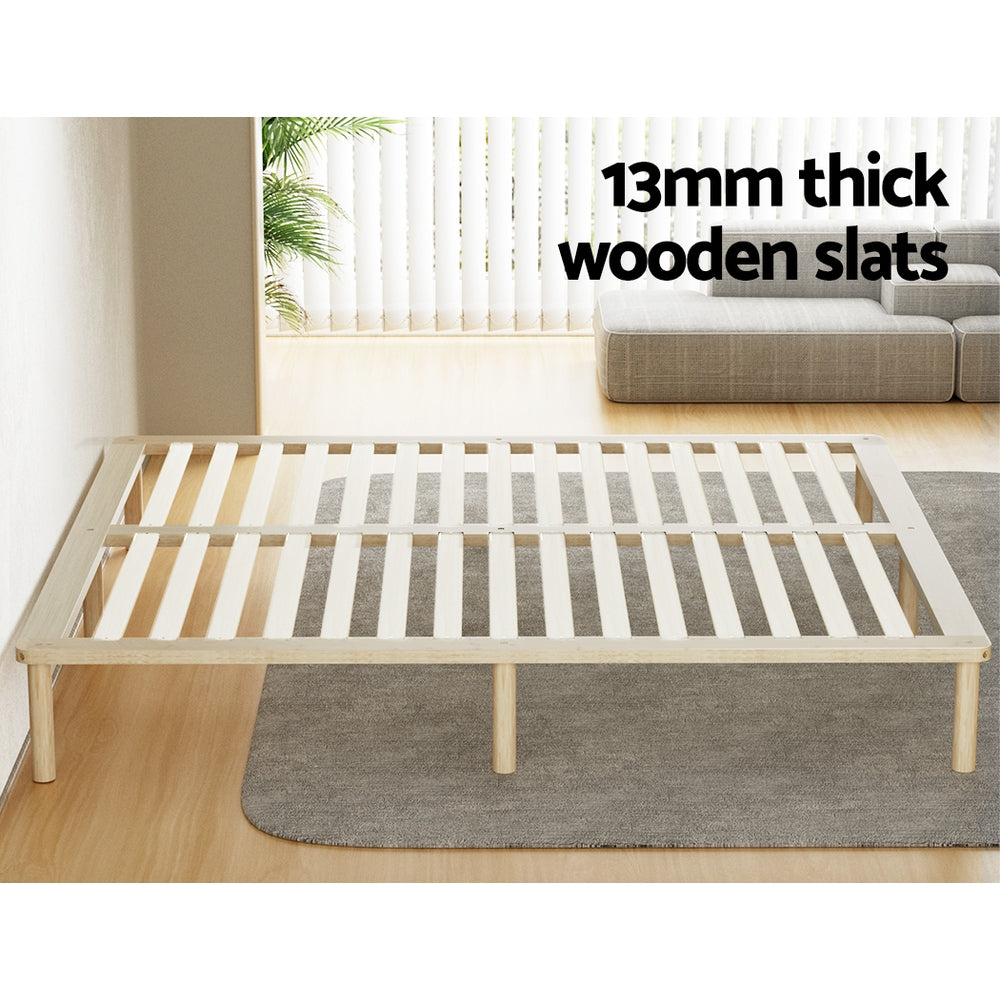 Marlook Bed Frame King Size Wooden Base Mattress Platform Timber Pine AMBA
