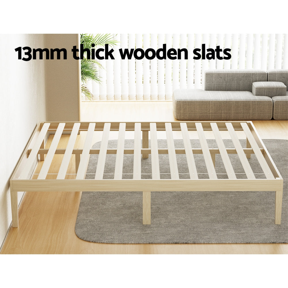 Marlook Bed Frame King Size Wooden Base Mattress Platform Timber Pine BRUNO