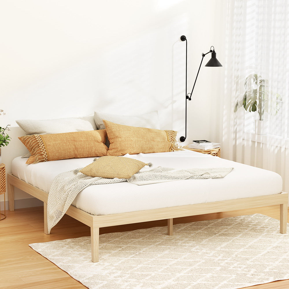 Marlook Bed Frame King Size Wooden Base Mattress Platform Timber Pine BRUNO