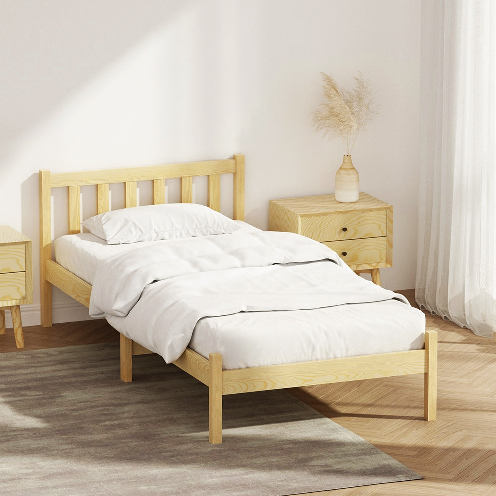 Marlook Bed Frame Single Size Wooden Oak SOFIE