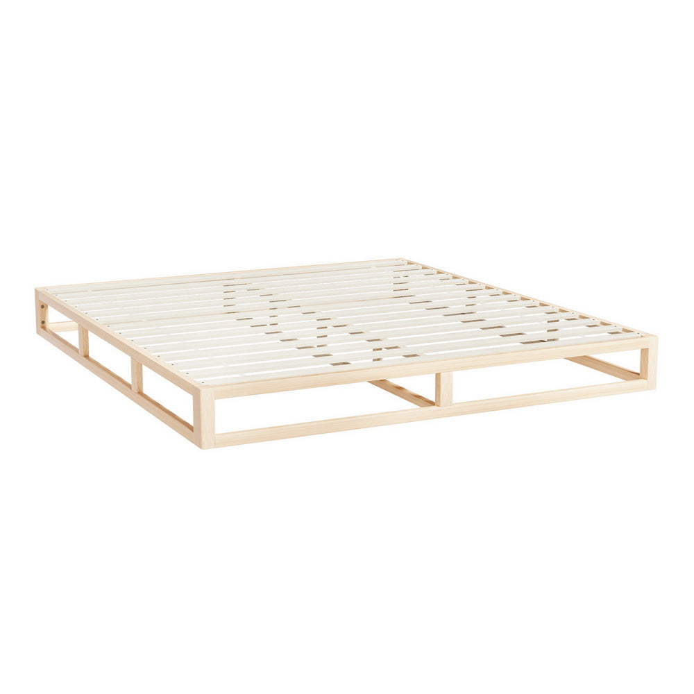 Marlook Bed Frame King Size Wooden Base Mattress Platform Timber Pine KALAM