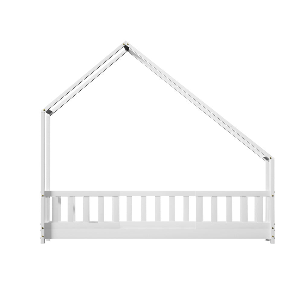Marlook Bed Frame Wooden Kids House Single Frame White PAVO