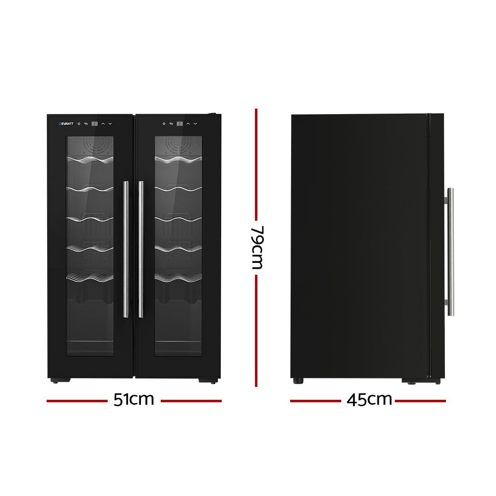 Marlook Wine Fridge Cooler Dual Zone 24 Bottles