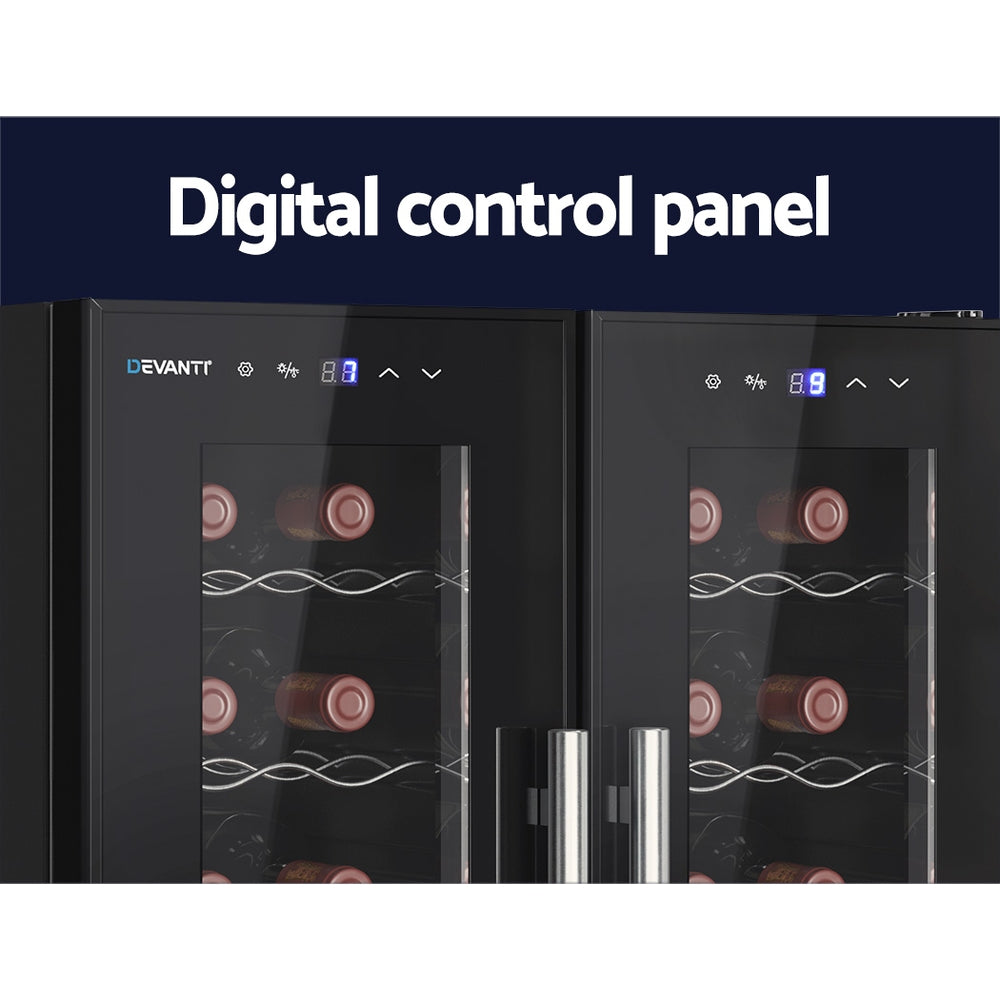 Marlook Wine Fridge Cooler Dual Zone 24 Bottles