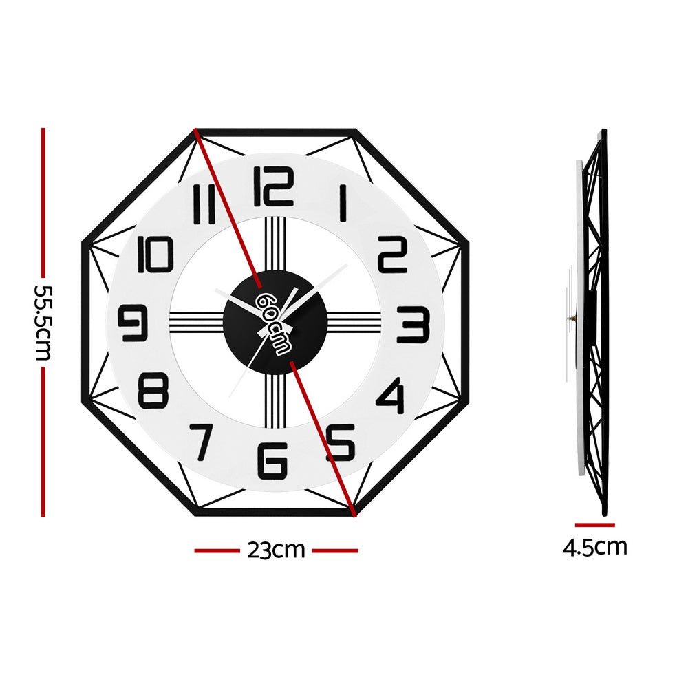 Marlook 60CM Wall Clock Octagon