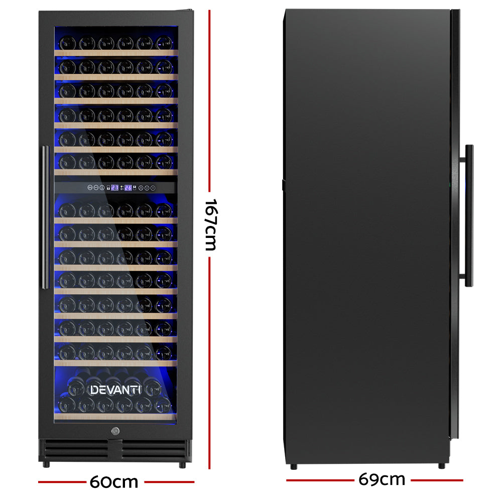 Marlook Wine Fridge Cooler Dual Zone 154 Bottles