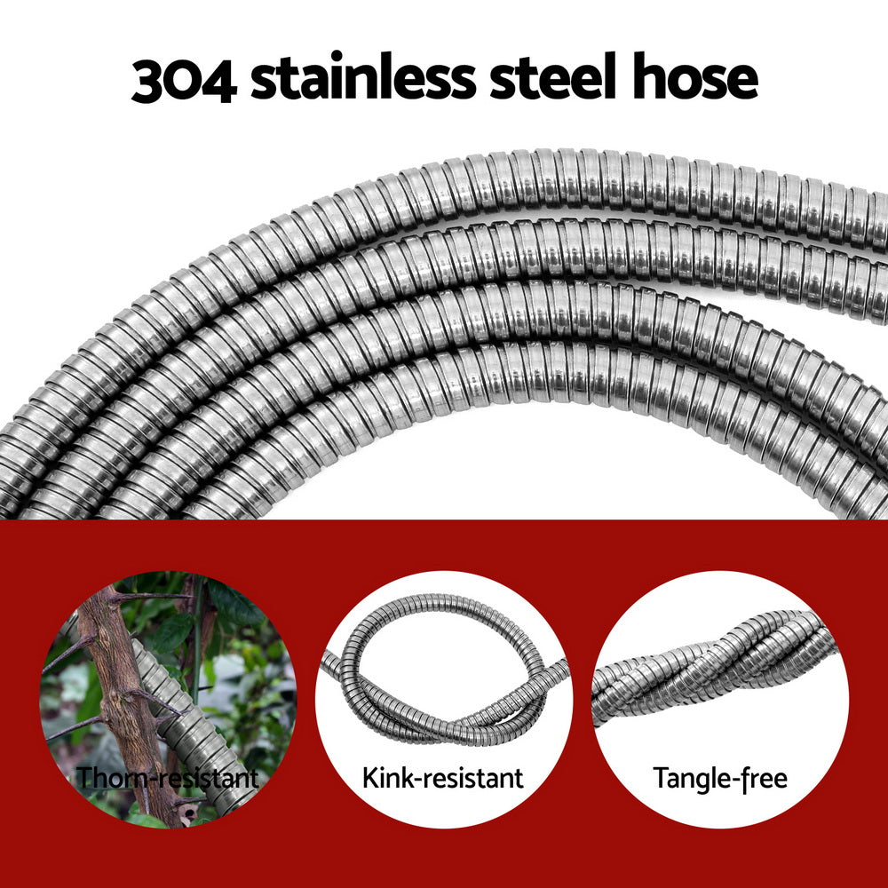Marlook Water Hose Stainless Steel 30M with Spray Nozzle