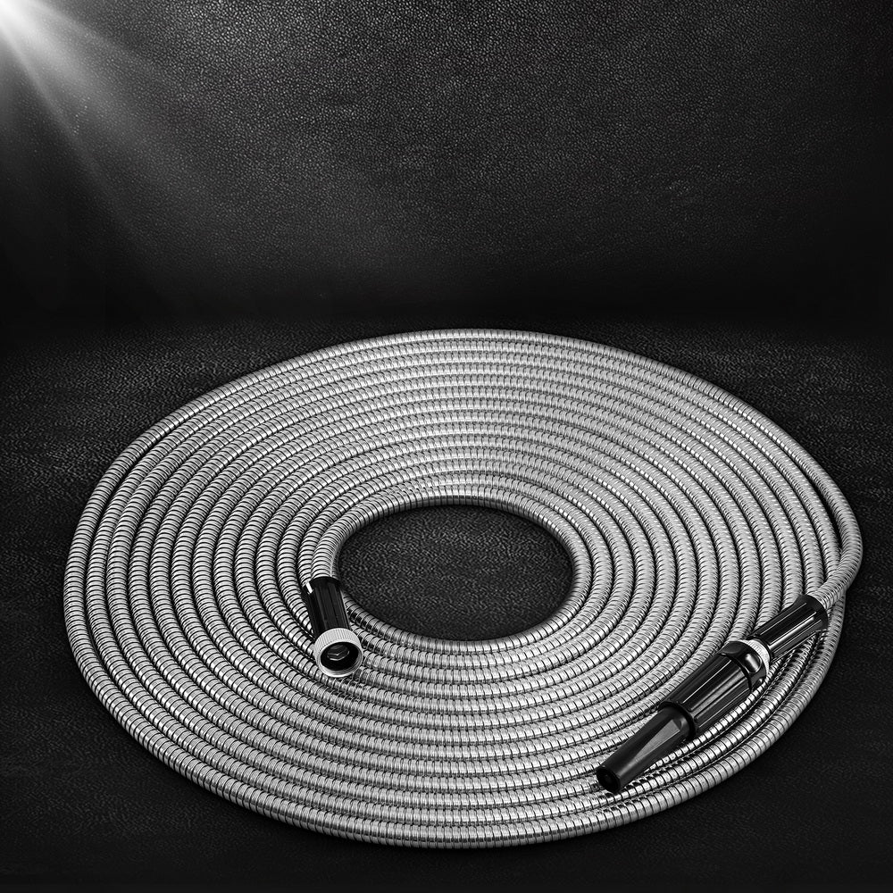 Marlook Water Hose Stainless Steel 30M with Spray Nozzle