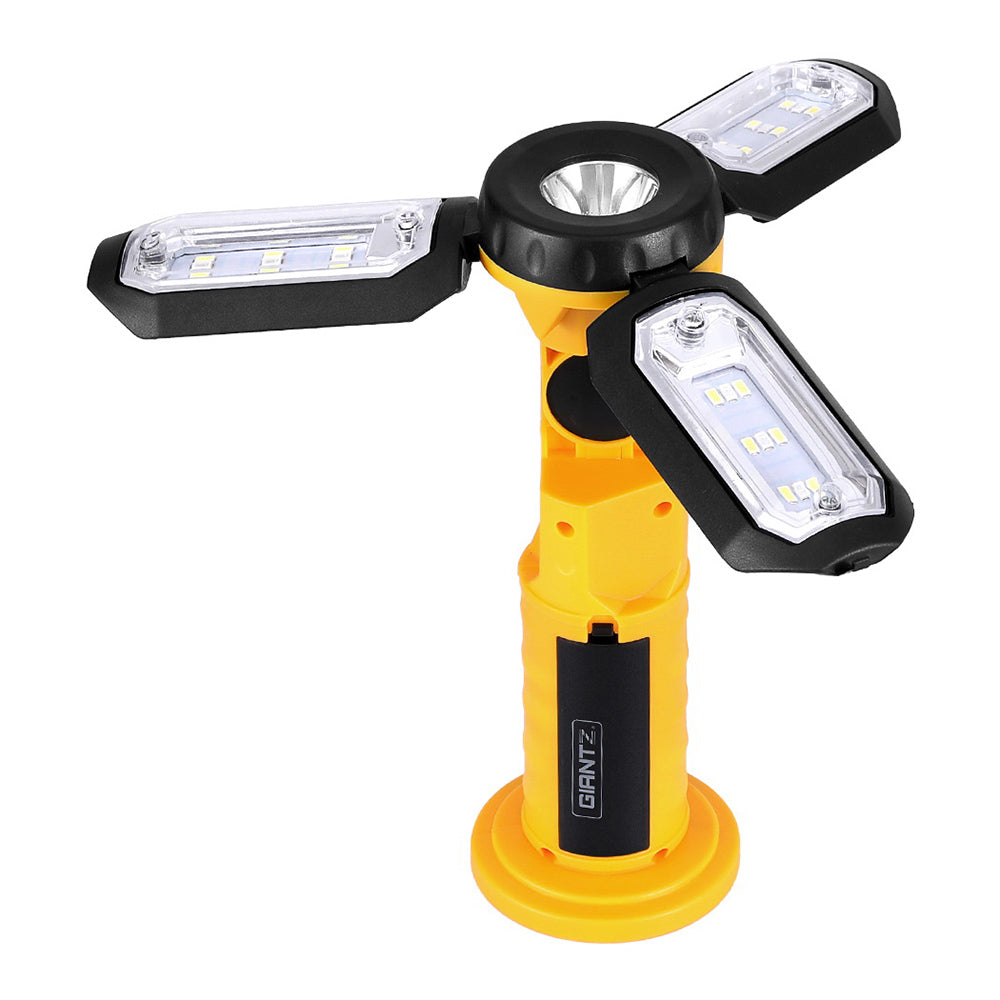 Marlook Work Light Rechargeable USB Cordless LED Lamp Hook Rotation Folding