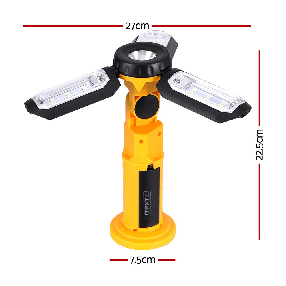 Marlook Work Light Rechargeable USB Cordless LED Lamp Hook Rotation Folding