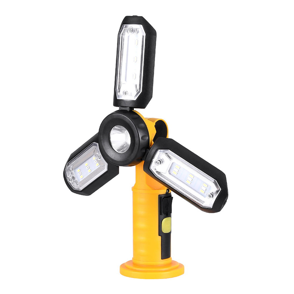 Marlook Work Light Rechargeable USB Cordless LED Lamp Hook Rotation Folding
