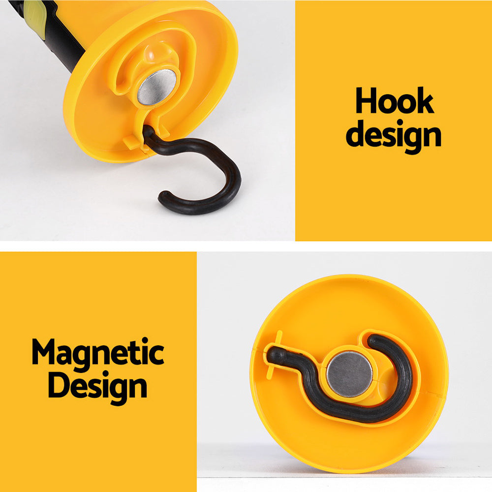 Marlook Work Light Rechargeable USB Cordless LED Lamp Hook Rotation Folding