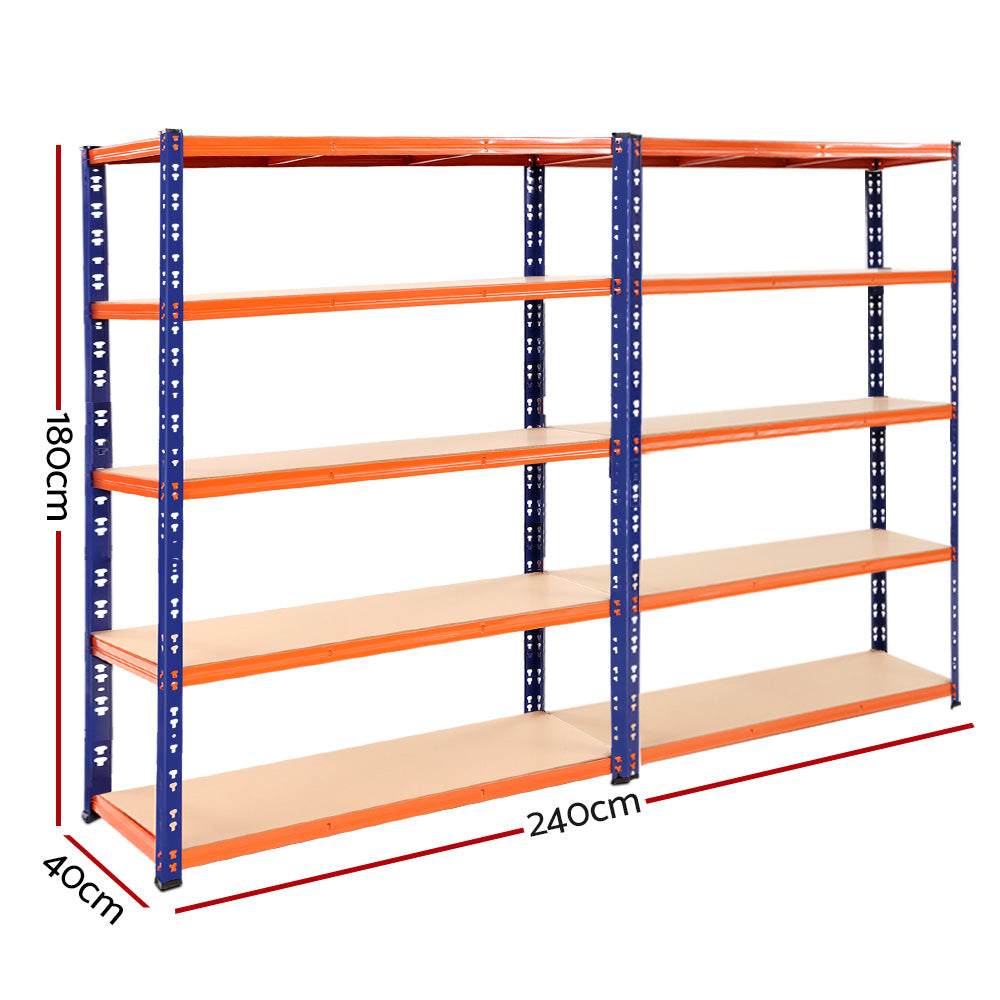 Marlook 2.4Mx1.8M Garage Shelving Warehouse Rack Pallet Racking Storage Blue