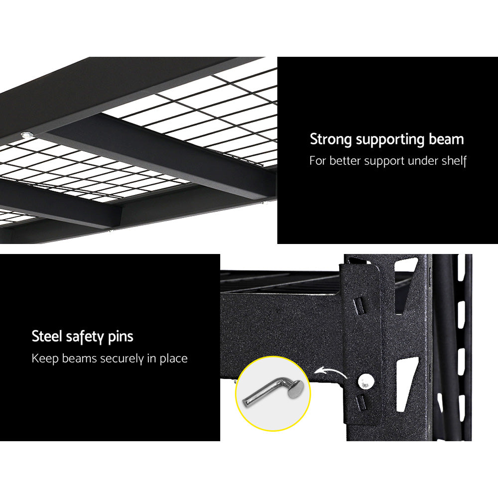 Marlook 4Mx2M Garage Shelving Warehouse Rack Pallet Racking Storage Shelve Black