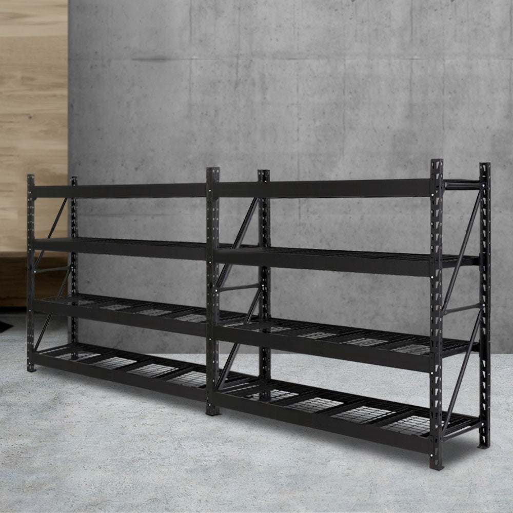 Marlook 4Mx2M Garage Shelving Warehouse Rack Pallet Racking Storage Shelve Black