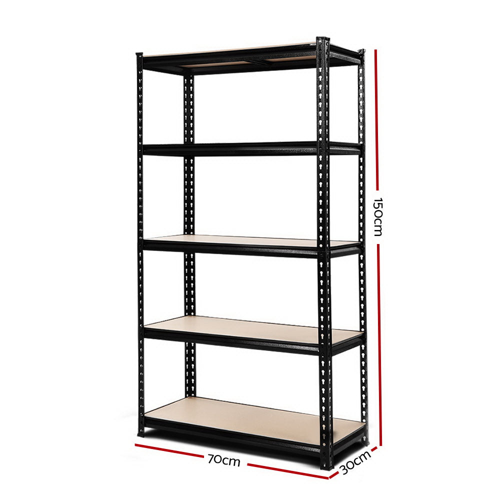 Marlook 1.5M Garage Shelving Warehouse Rack Pallet Racking Storage Shelve Black