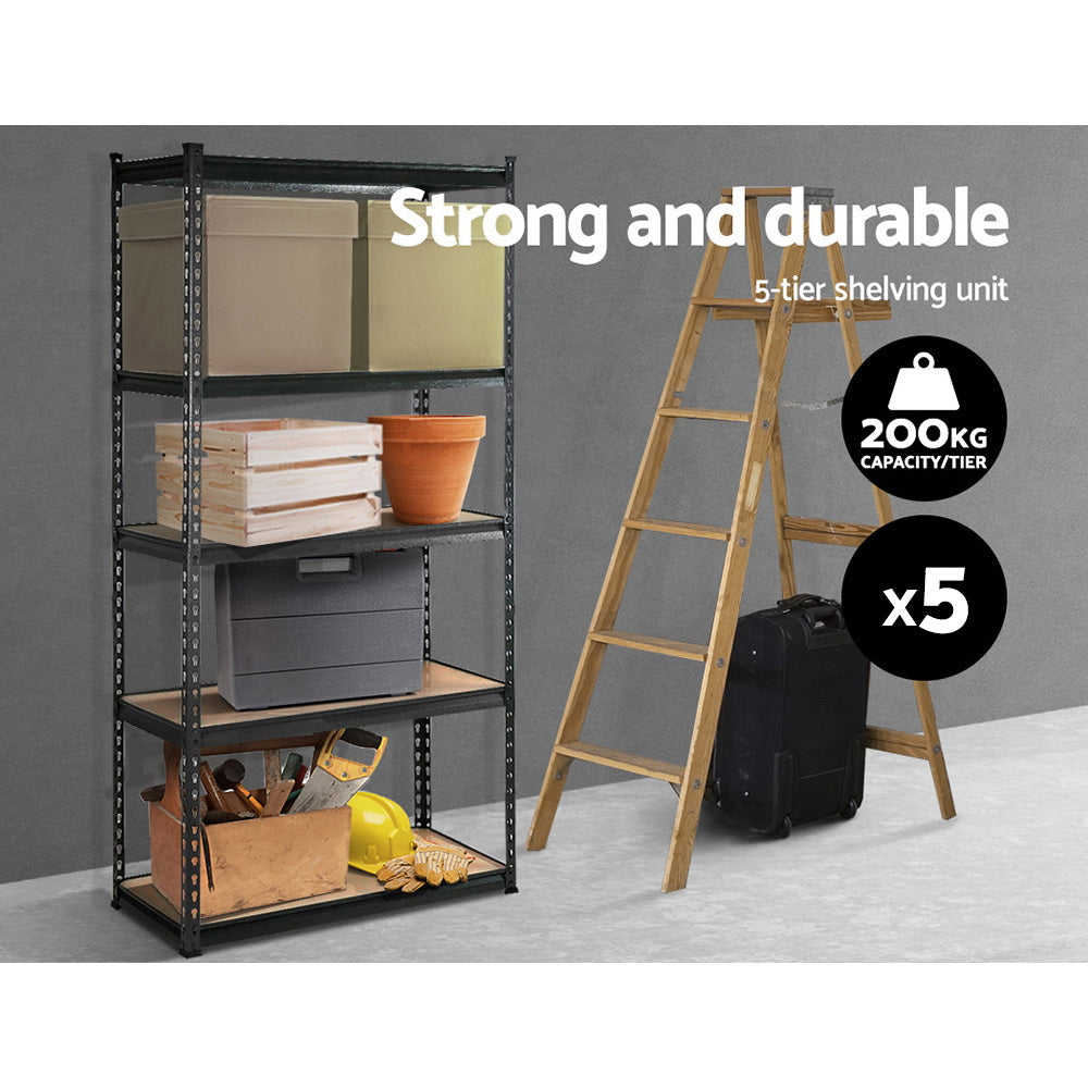 Marlook 5x1.8M Garage Shelving Warehouse Rack Pallet Racking Storage Charcoal