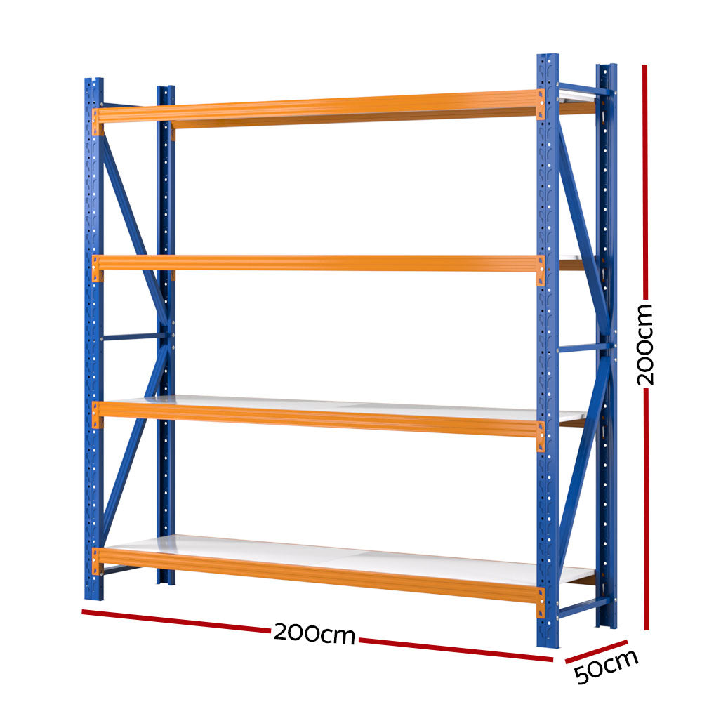 Marlook 2Mx2M Garage Shelving Warehouse Rack Pallet Racking Storage Shelf Blue