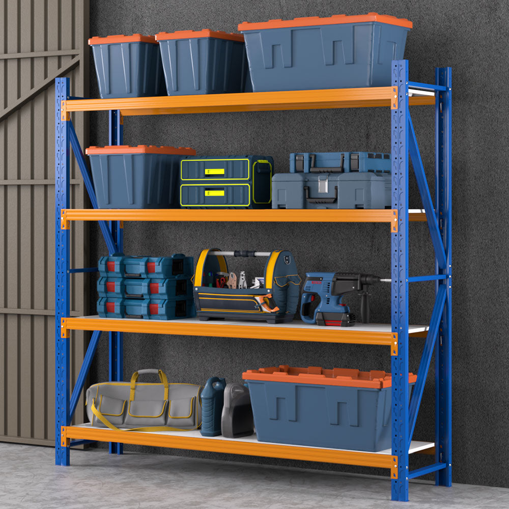Marlook 2Mx2M Garage Shelving Warehouse Rack Pallet Racking Storage Shelf Blue
