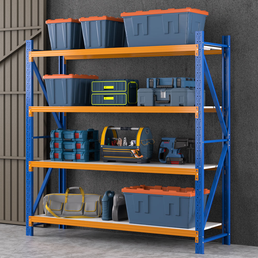 Marlook 2Mx2M Garage Shelving Warehouse Rack Pallet Racking Storage Shelf Blue
