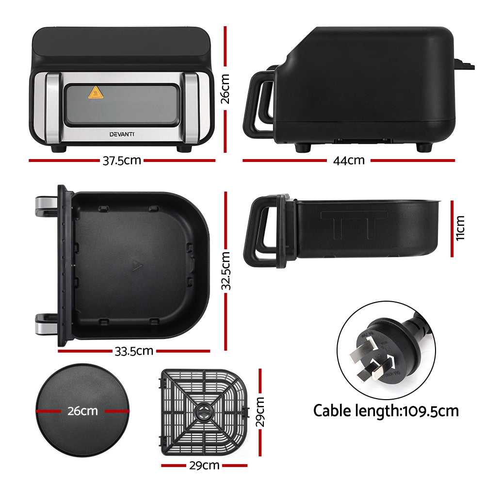 Marlook Air Fryer 10L LCD Kitchen Oven