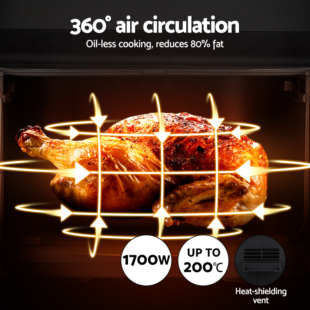 Marlook Air Fryer 10L LCD Kitchen Oven