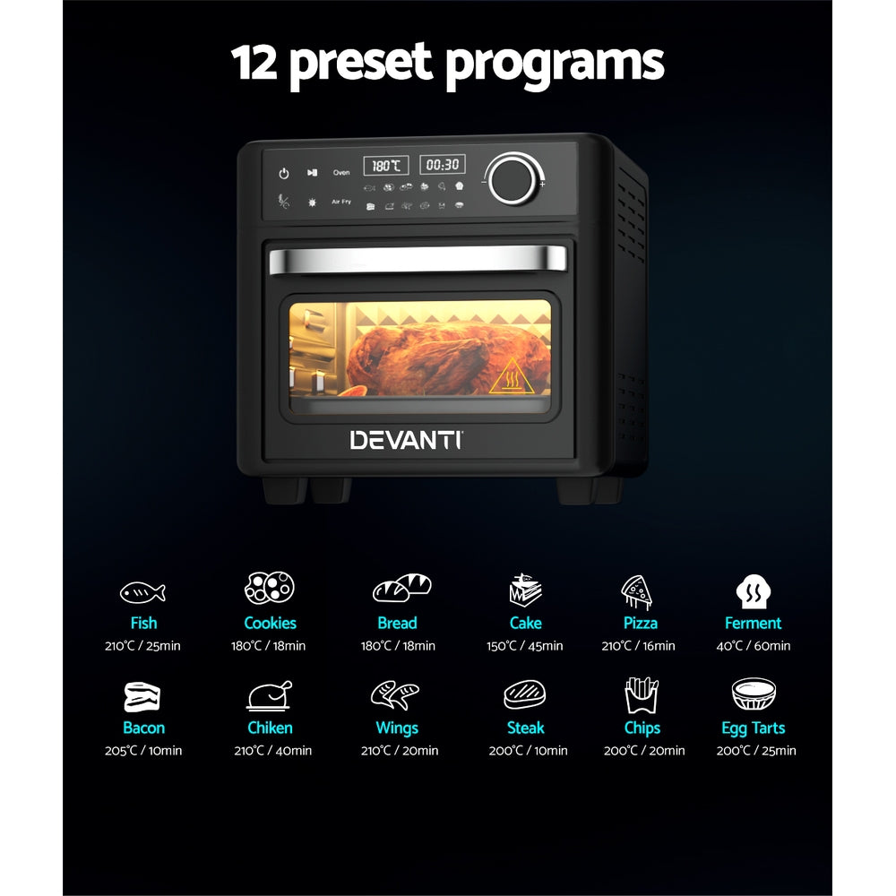 Marlook Air Fryer 15L LCD Fryers Oven