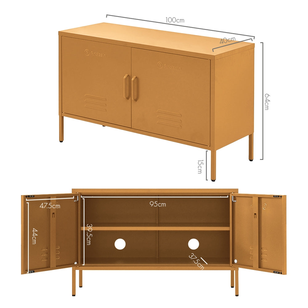 MarlookIn Buffet Sideboard Metal Cabinet - BASE Yellow