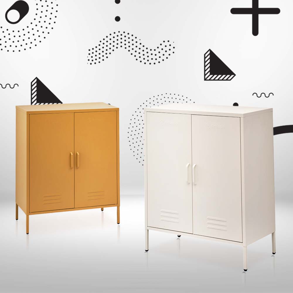MarlookIn Buffet Sideboard Metal Cabinet - SWEETHEART White