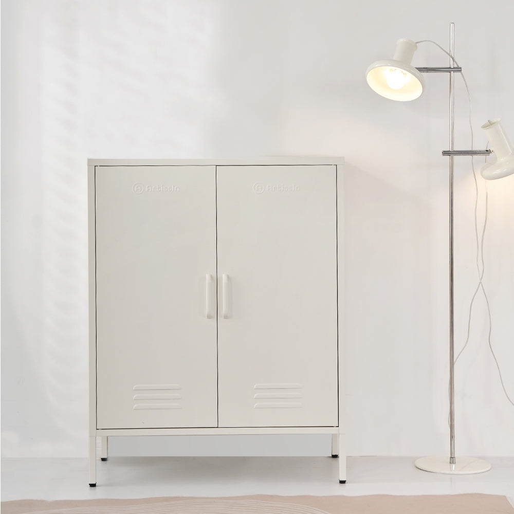 MarlookIn Buffet Sideboard Metal Cabinet - SWEETHEART White
