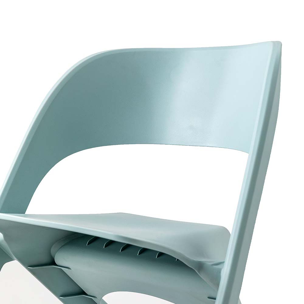 MarlookIn Set of 4 Dining Chairs Office Cafe Lounge Seat Stackable Plastic Leisure Chairs Blue