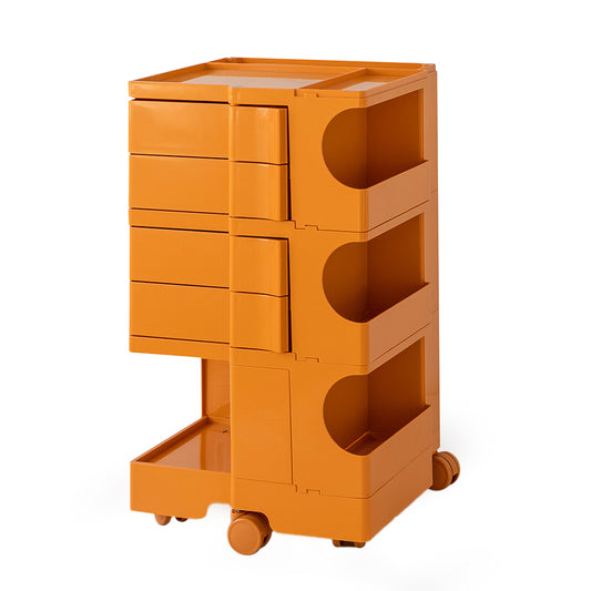 MarlookIn Storage Trolley Bedside Table 5 Tier Cart Boby Replica Orange