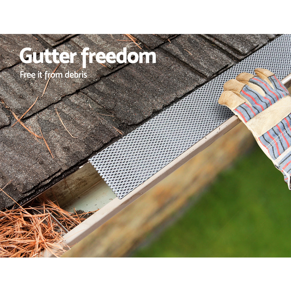 Marlook Gutter Guard Aluminium Mesh 60M 100x20cm Silver
