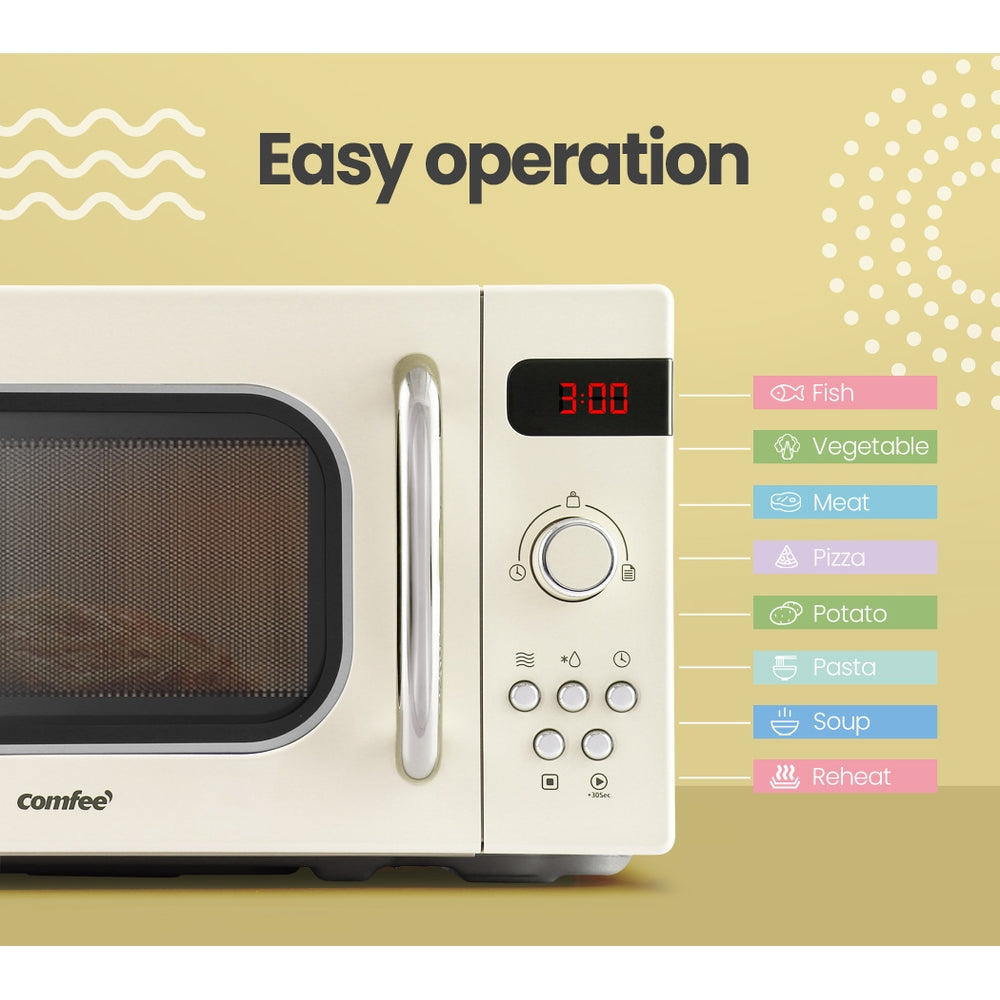 Marlook 20L Microwave Oven 800W Cream