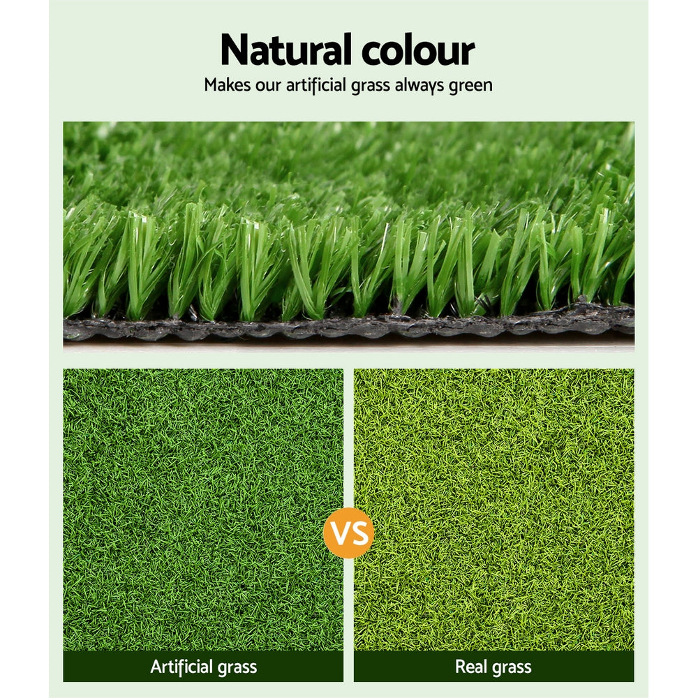 Marlook 1x10m Artificial Grass Synthetic Fake 10SQM Turf Lawn 17mm Tape