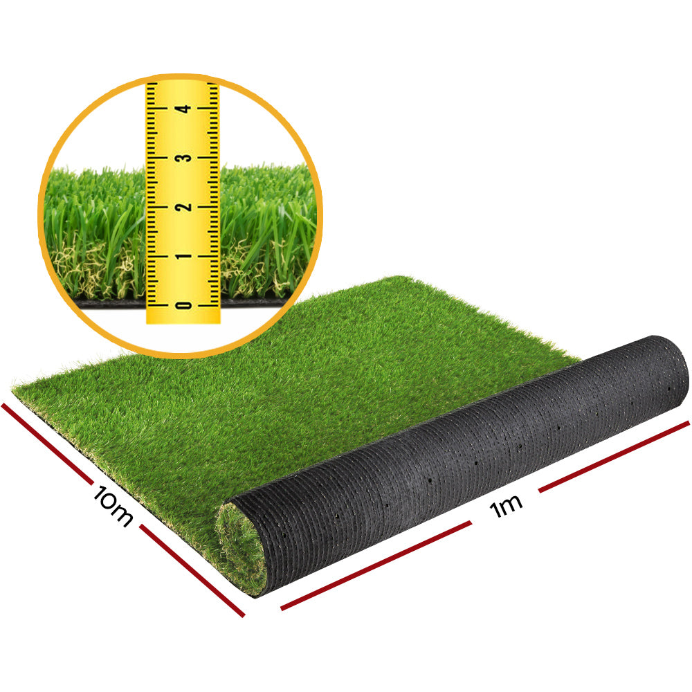Marlook Artificial Grass 20SQM 20mm Synthetic Fake Lawn Turf Plant Plastic 4-coloured 1mx10m