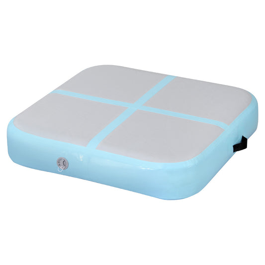 Marlook 1m Air Track Mat Inflatable Gymnastics Tumbling Mat W/ Pump Mint Green