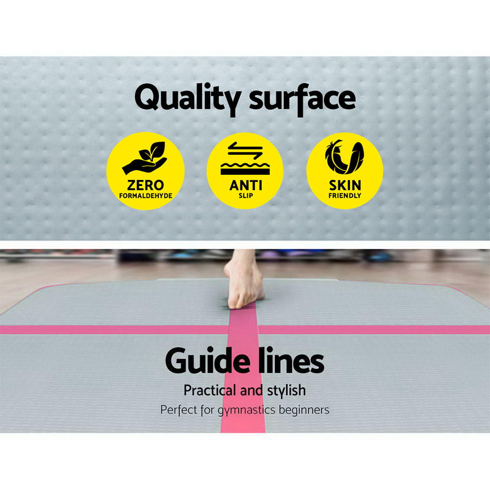 Marlook GoFun 3X1M Inflatable Air Track Mat with Pump Tumbling Gymnastics Pink
