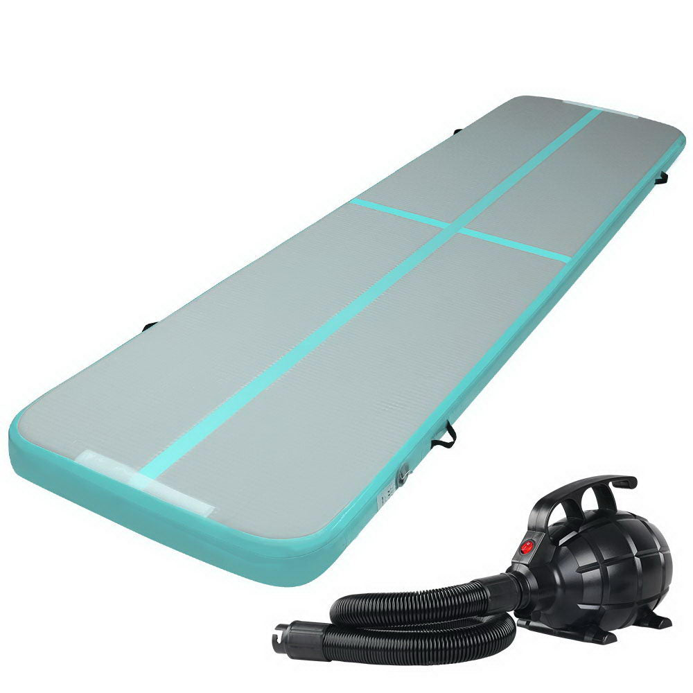 Marlook GoFun 4X1M Inflatable Air Track Mat with Pump Tumbling Gymnastics Green
